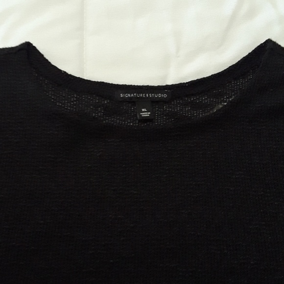 Signature Studio Sz XL Black high low tunic - Picture 5 of 7